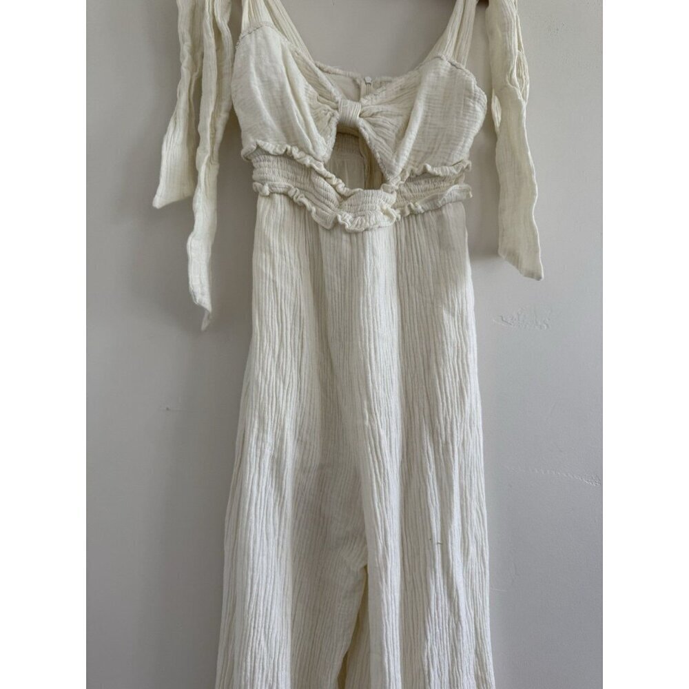 Mable Jumsuit sleeveless light cream women casual size S - Picture 3 of 11